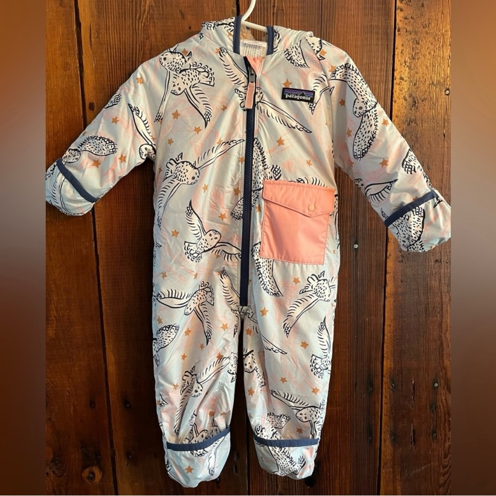 Patagonia Reversible Snow Suit Bunting 3-6m rare find